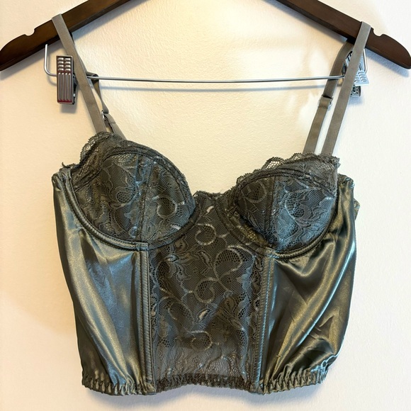 Urban Outfitters Out From Under Ava Lace Satin Corset Top Corset Bra - Picture 2 of 5